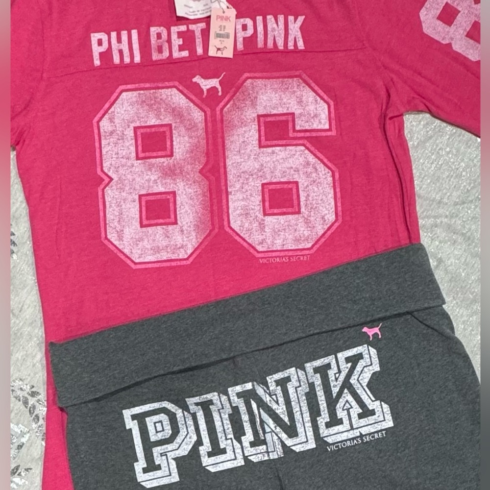 Victoria’s Secret PINK Vintage Phi Beta PINK Set NWT/NWOT M/L